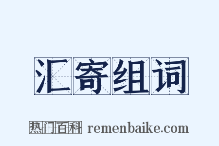 汇寄组词是什么意思的图片